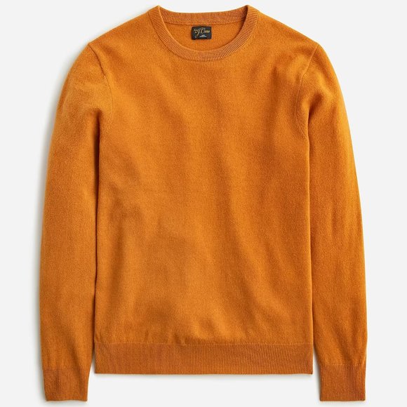 NWT J Crew 100% Cashmere Crewneck Sweater in Copper Brown (Various Sizes) - Picture 1 of 2